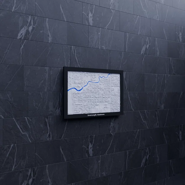 Invercargill, Gladstone (New Zealand) – Mô hình thu nhỏ 3D địa hình - Image 6