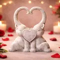 Hai Chú Voi Tạo Hình Trái Tim – Decor Valentine - Thumbnail 1