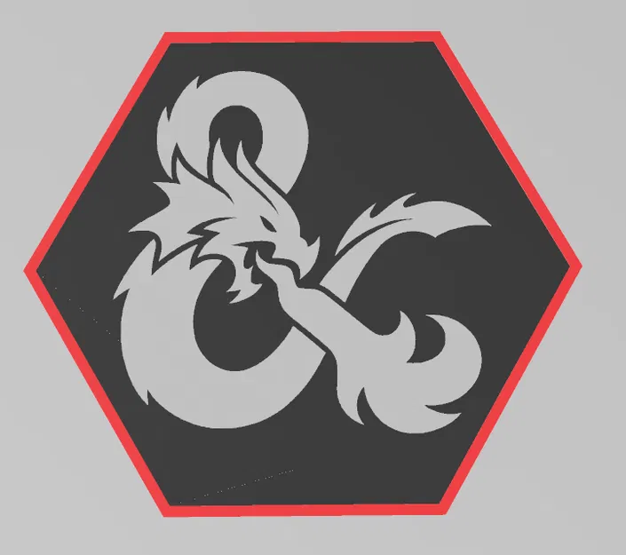 Lót ly DnD hình lục giác (single extruder multicolor) - Image 1