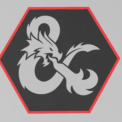 Lót ly DnD hình lục giác (single extruder multicolor)