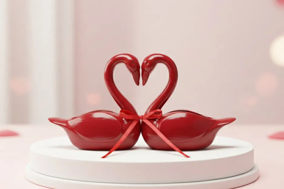 Tied by Love - Tượng đôi thiên nga đỏ - Image 1