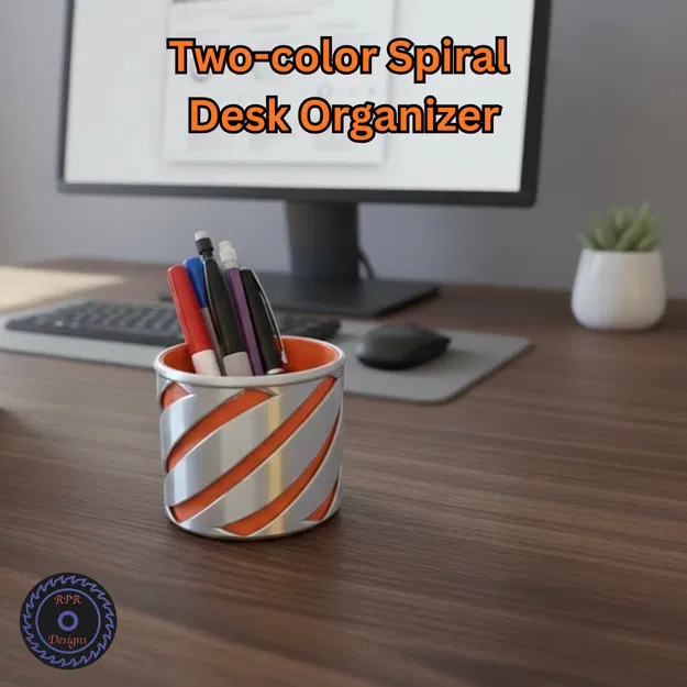 Khay Organize Bàn Làm Việc Spiral Hai Màu (Two-color Spiral Desk Organizer) - Image 1