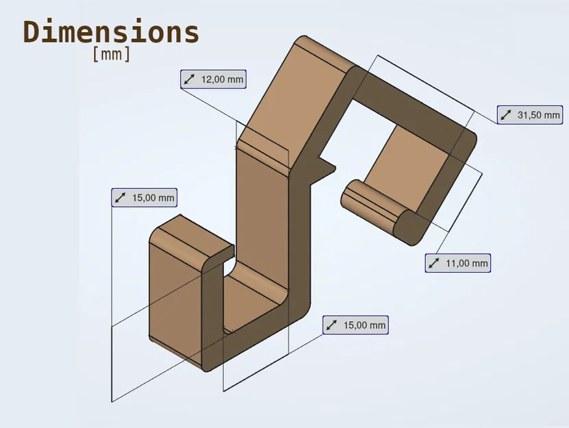 Móc Treo Khăn Kẹp Radiator Góc 45° (Gân Chữ Nhật) - Image 3