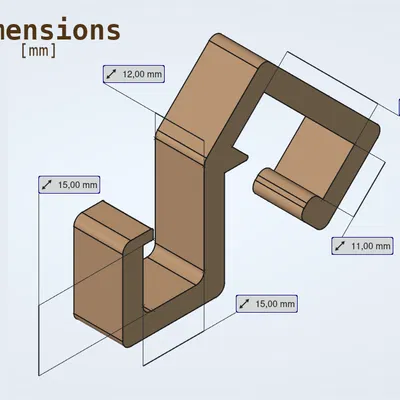 Móc Treo Khăn Kẹp Radiator Góc 45° (Gân Chữ Nhật)