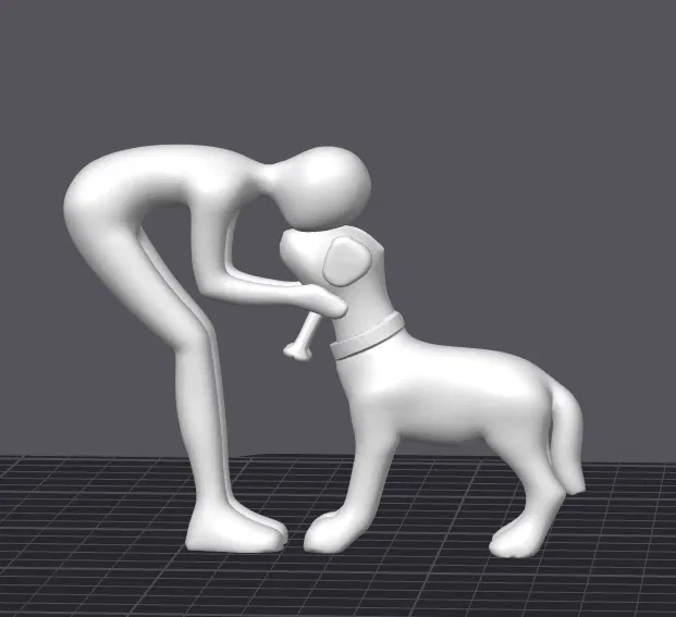 Milovník psů (Tượng người yêu chó) - Image 1