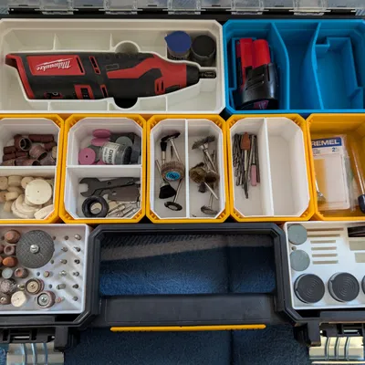 Insert Dewalt Pro Shallow Organizer cho rotary tool & pin Milwaukee M12