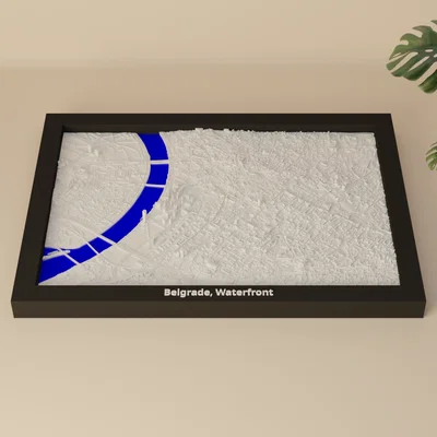 Belgrade, Waterfront, Serbia - 3D Miniature (Mô hình địa hình 3D thu nhỏ)