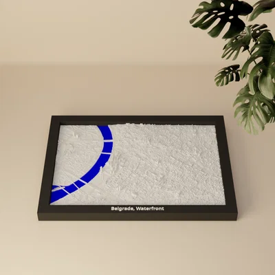 Belgrade, Waterfront, Serbia - 3D Miniature (Mô hình địa hình 3D thu nhỏ)