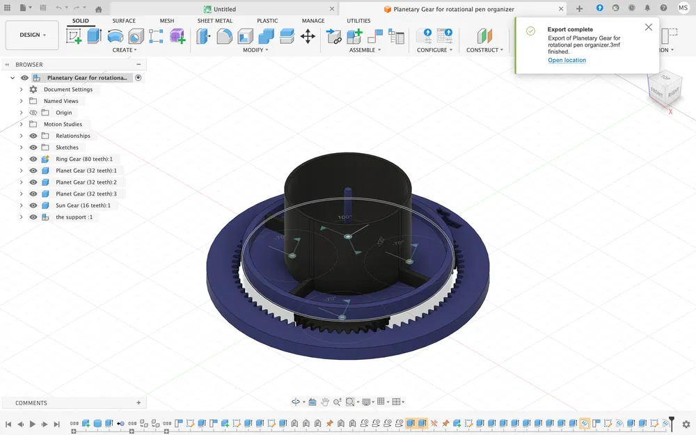 Khay xoay đựng bút và bút chì - Image 3