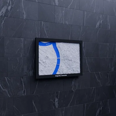 Belgrade, Savamala, Serbia - 3D Miniature (mô hình địa hình mini in 3D)