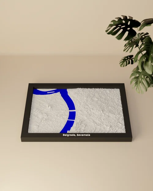 Belgrade, Savamala, Serbia - 3D Miniature (mô hình địa hình mini in 3D) - Image 3