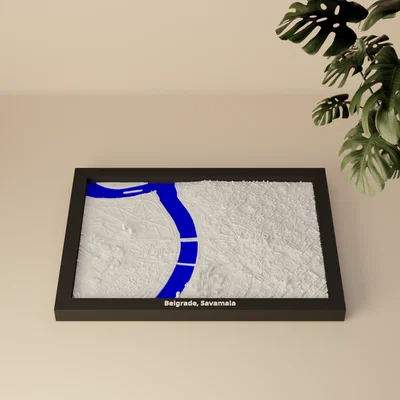 Belgrade, Savamala, Serbia - 3D Miniature (mô hình địa hình mini in 3D)