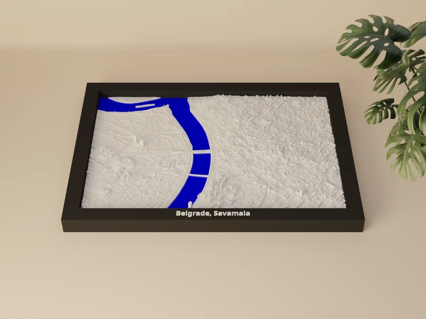 Belgrade, Savamala, Serbia - 3D Miniature (mô hình địa hình mini in 3D) - Image 4