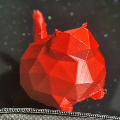 Chonky Cat (Low-Poly) – Mèo ú nu low-poly