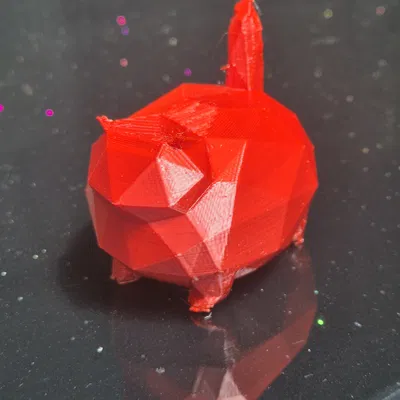 Chonky Cat (Low-Poly) – Mèo ú nu low-poly