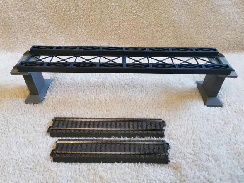 Cầu dầm thép modular Märklin H0 Rail-C thẳng 360mm (nhiều phần) - Image 2