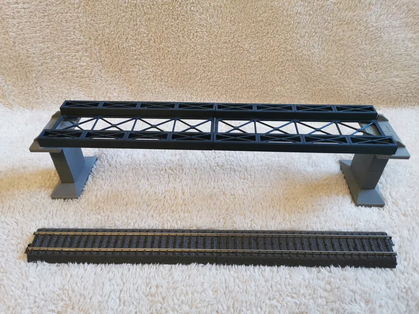 Cầu dầm thép modular Märklin H0 Rail-C thẳng 360mm (nhiều phần) - Image 3