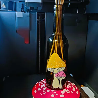 Đế chai rượu/Coaster/Giá đỡ ly hình nấm Amanita (Amanita Mushroom)