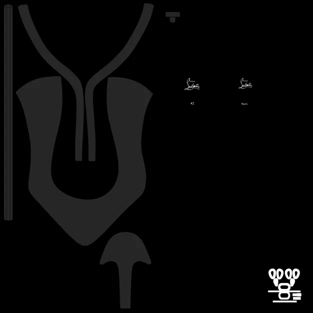 Giày cao gót Scarpin Louboutin 12 cm (STL 3D Model) - Image 2