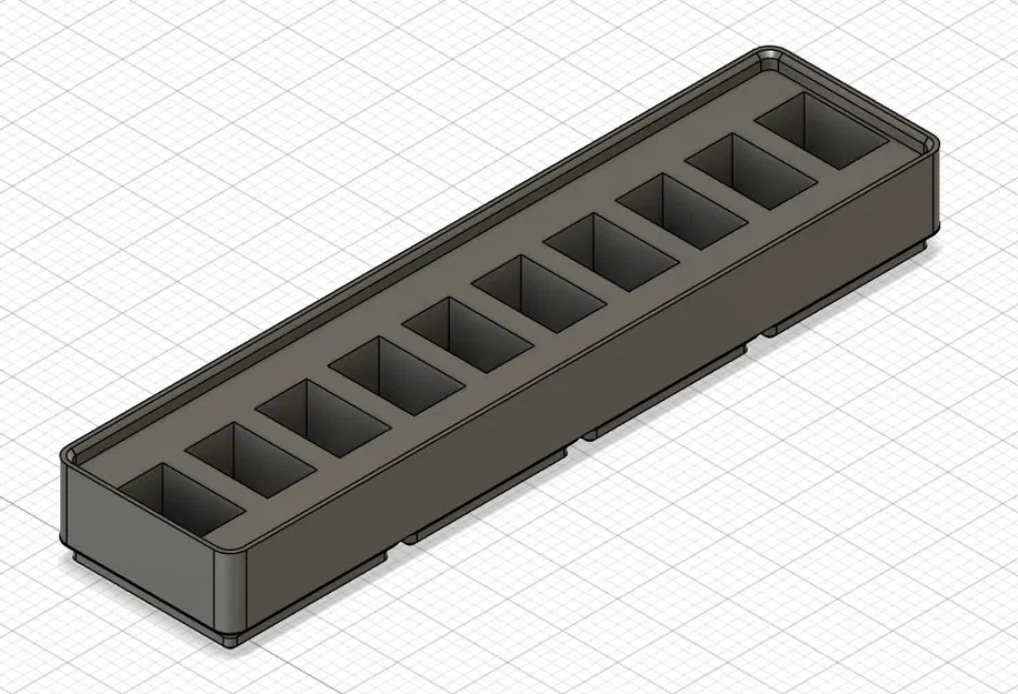 Gridfinity Icon Crowfoot Wrench Organizer Metric - Khay sắp xếp cờ lê crowfoot hệ Metric - Image 1