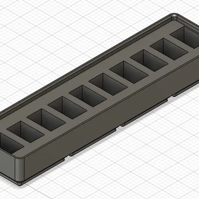 Gridfinity Icon Crowfoot Wrench Organizer Metric - Khay sắp xếp cờ lê crowfoot hệ Metric