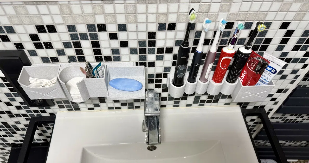 FlexiDock™ – Hệ thống organizer phòng tắm modular gắn tường - Image 5