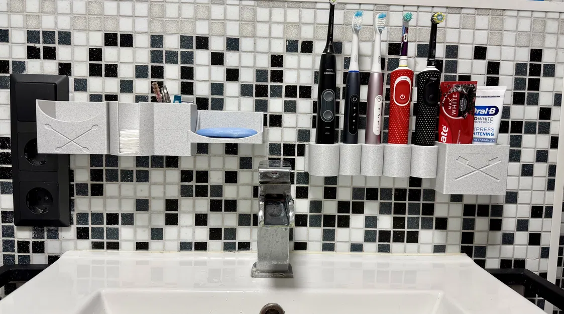 FlexiDock™ – Hệ thống organizer phòng tắm modular gắn tường - Image 6