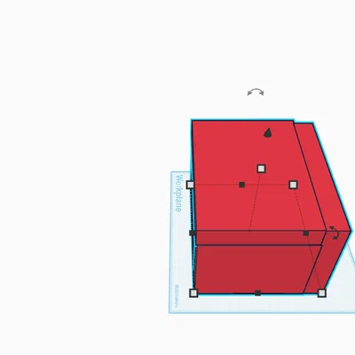 Phần 1 của ngăn kéo dựng bằng Tinkercad