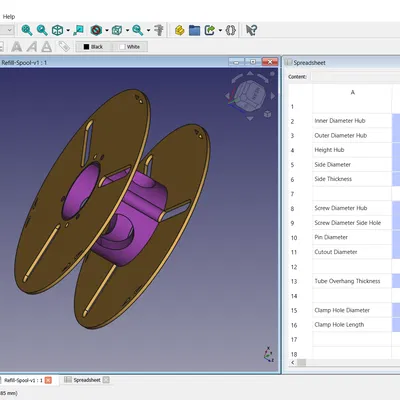 Cuộn Refill Filament Spool Tham Số (Parametric)