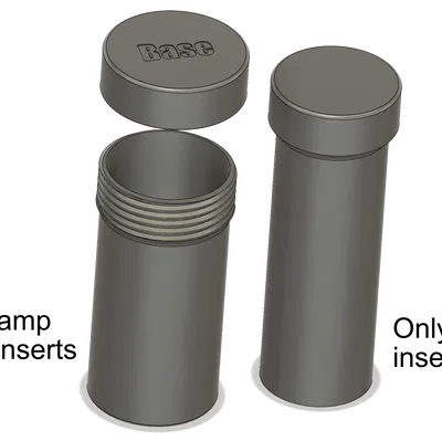 Ống lưu trữ Swappable Stamp dạng thay đổi (Fusion360)