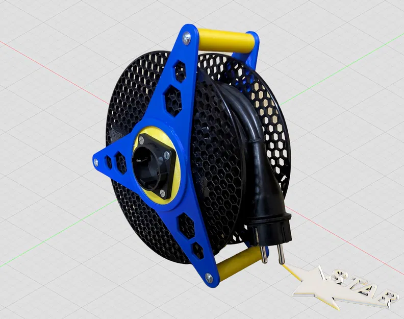 Tang cuốn cáp kèm ổ cắm (Kabeltrommel mit Steckdose / Cable drum with socket) - Image 1