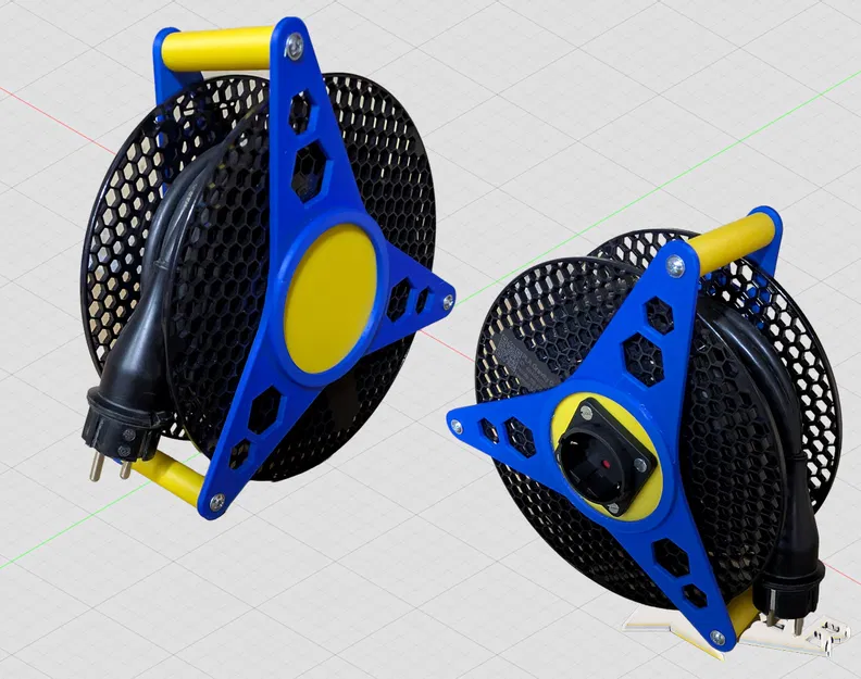 Tang cuốn cáp kèm ổ cắm (Kabeltrommel mit Steckdose / Cable drum with socket) - Image 2