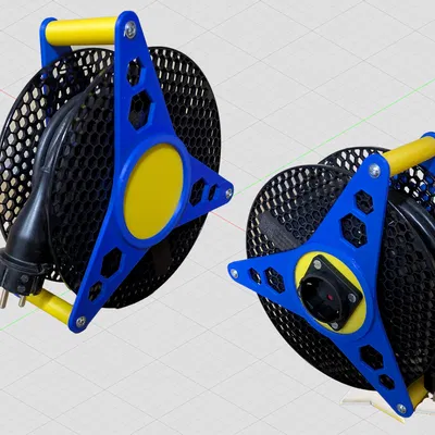 Tang cuốn cáp kèm ổ cắm (Kabeltrommel mit Steckdose / Cable drum with socket)