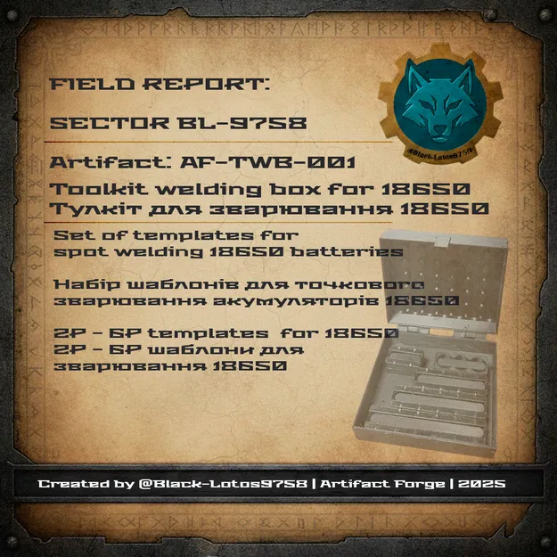 Bộ dụng cụ khuôn hàn pin 18650 (v1.0) - Image 1