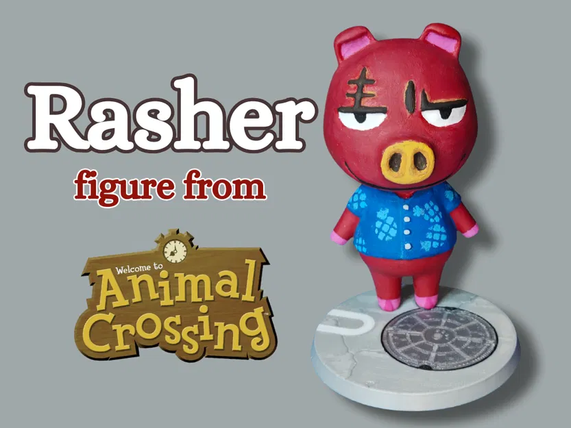 Rasher Animal Crossing – Mô hình in 3D & sơn acrylic - Image 1