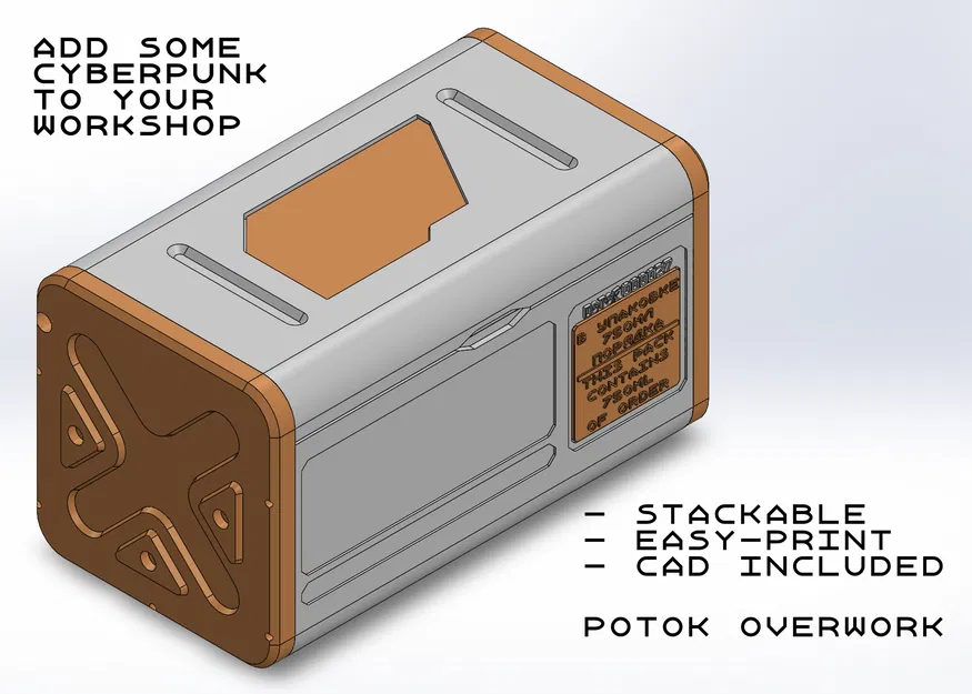 Hộp Container Cyberpunk Có Thể Xếp Chồng (Stackable Cuberpunk Container) - Image 1