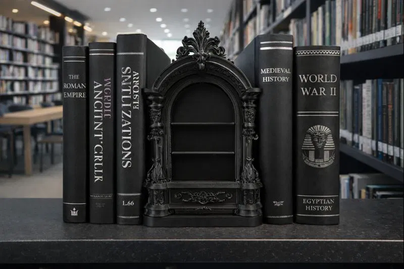 Kệ Sách Mini Goth Phong Cách Victorian – Đồ Trang Trí Bookshelf - Image 1