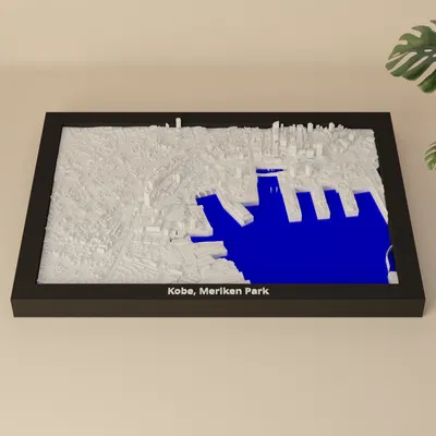 Kobe, Meriken Park, Nhật Bản - Mô hình 3D thu nhỏ