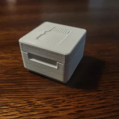 Hộp SD/microSD bản lề - tương thích Gridfinity, có ngàm gài, print-in-place