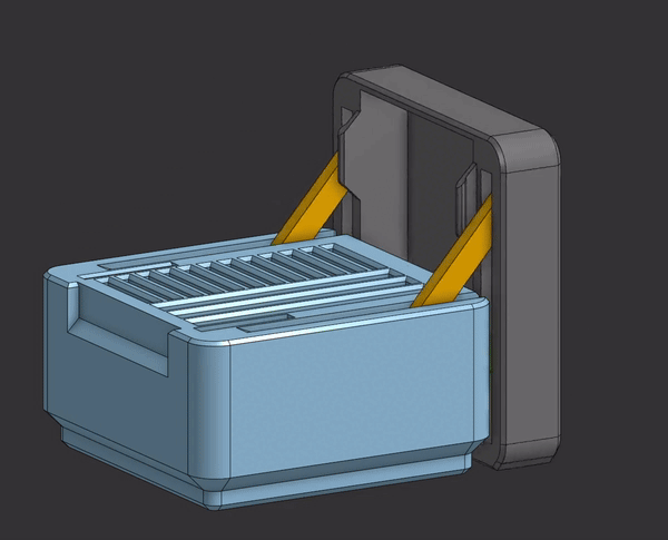 Hộp SD/microSD bản lề - tương thích Gridfinity, có ngàm gài, print-in-place - Thumbnail 3