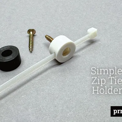 Holder Dây Rút (Zip Tie) Đơn Giản - Simple Zip Tie Holder