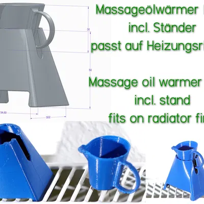 Máy hâm dầu massage 14ml kèm chân đế / FS MW01