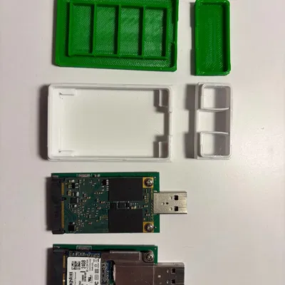 Vỏ hộp nhỏ gọn cho adapter mSATA SSD sang USB