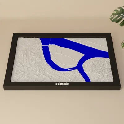 Belgrade, Serbia - 3D Miniature