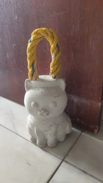 Khuôn Chặn Cửa Hình Mèo – Khuôn Xi Măng 3 Mảnh - Image 1