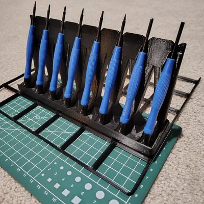 Giá để tua vít chính xác Gridfinity 5x1 (Precision Screwdriver Stand)