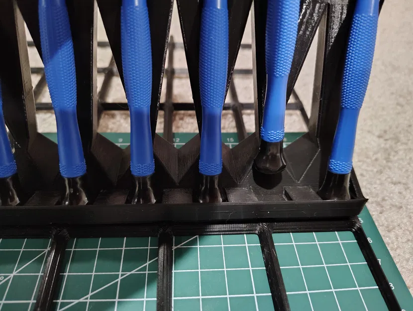 Giá để tua vít chính xác Gridfinity 5x1 (Precision Screwdriver Stand) - Image 2