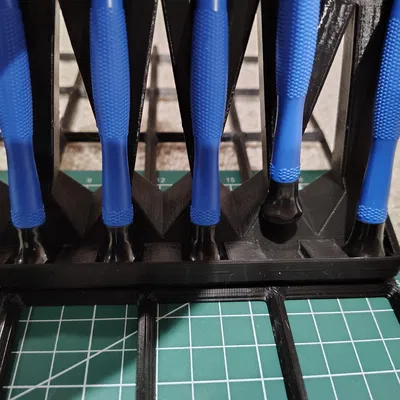 Giá để tua vít chính xác Gridfinity 5x1 (Precision Screwdriver Stand)