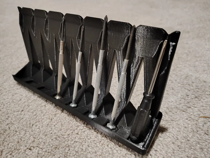 Giá để tua vít chính xác Gridfinity 5x1 (Precision Screwdriver Stand) - Image 5