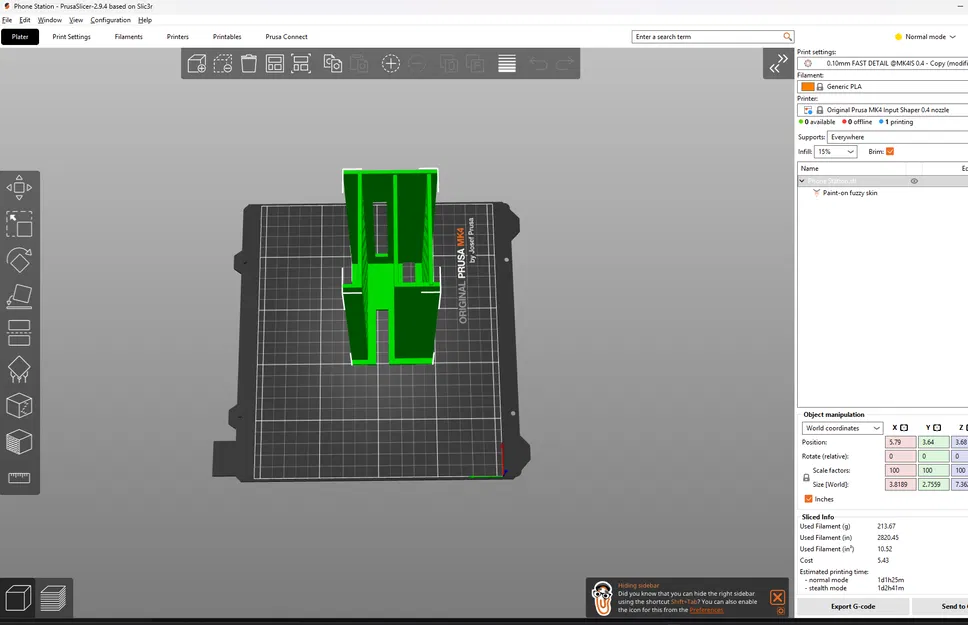 Bệ Đỡ Điện Thoại 3 Khe Nằm Ngang “Slide-In” - Image 1